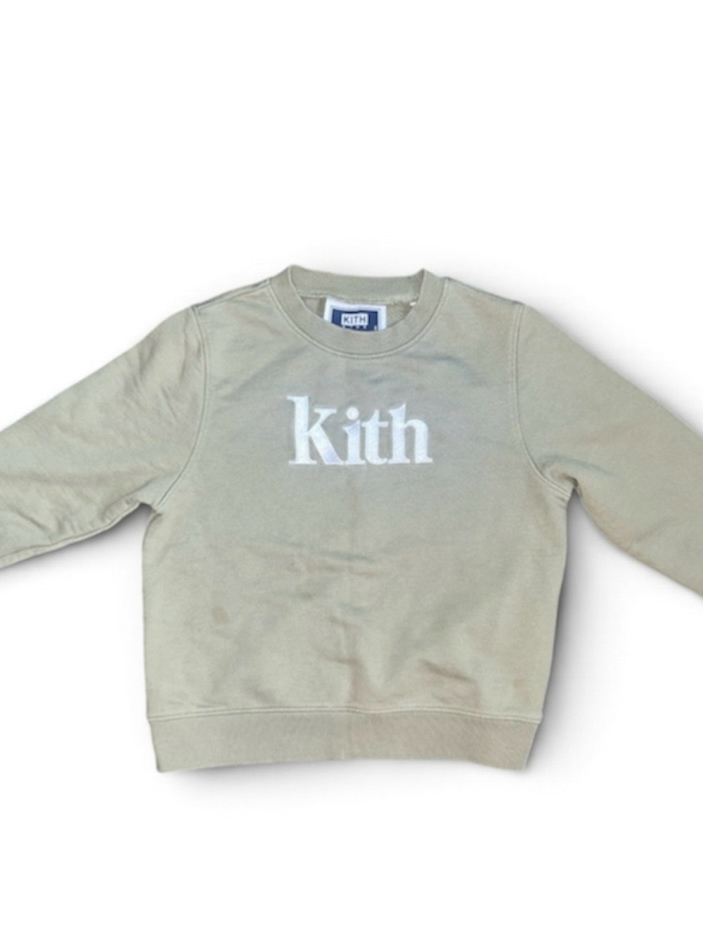 Kith Crewneck Sweatshirt in Beige with White Logo